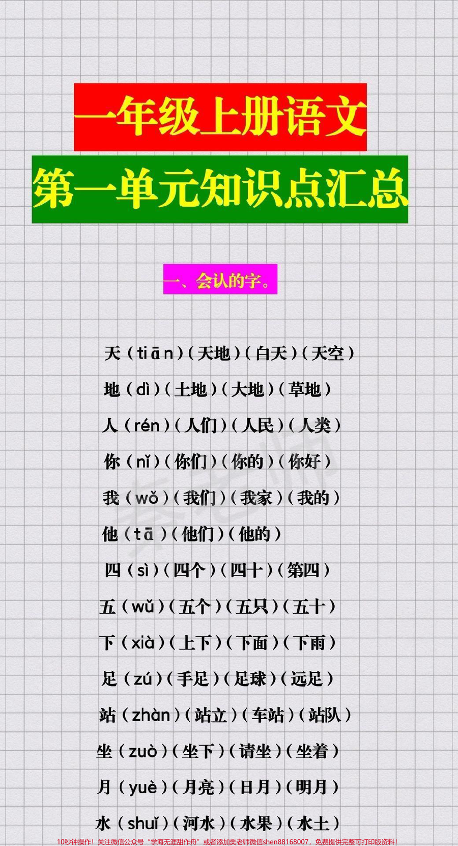 一年级上册语文知识总结_一年级_语文_第一单元知识点__幼小衔接__必考考点_开学季_qunju888.com小助手__qunju888.com创作者中心__qunju888.com热点宝__qunju888.com电商官方直播间