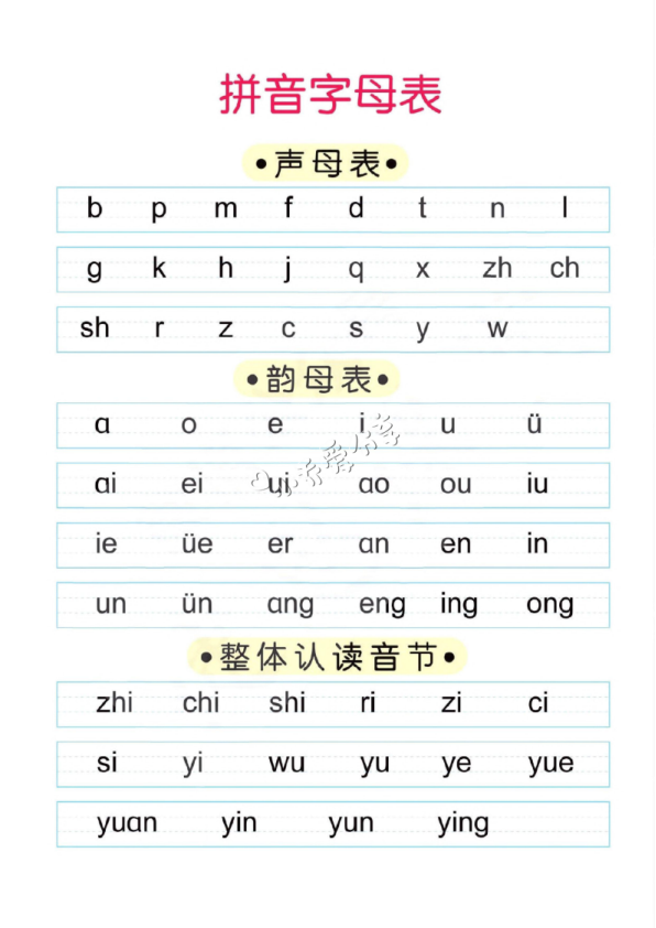 幼小衔接一日一练_拼音__纯图版