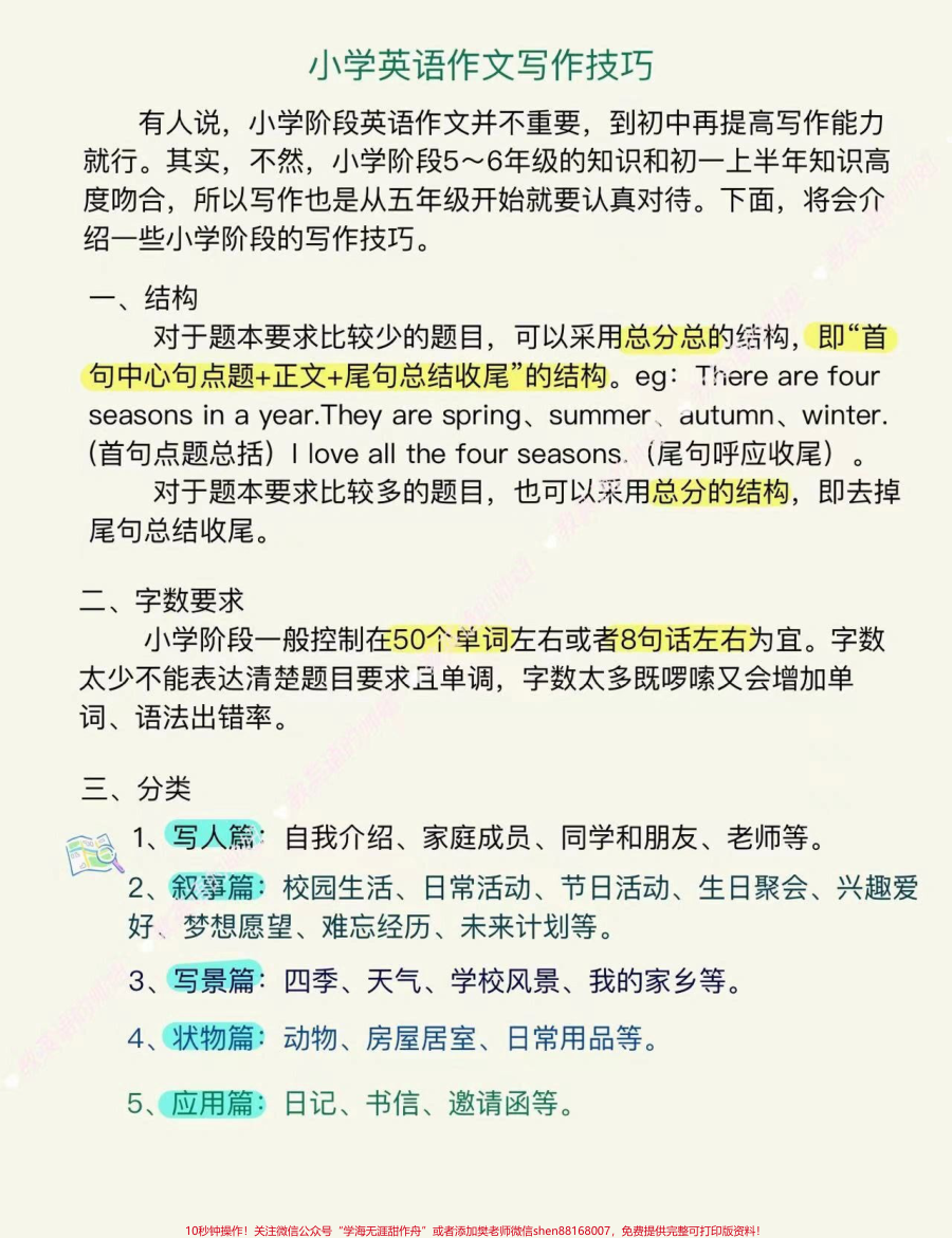 小学英语作文写作技巧_小学英语__写作技巧