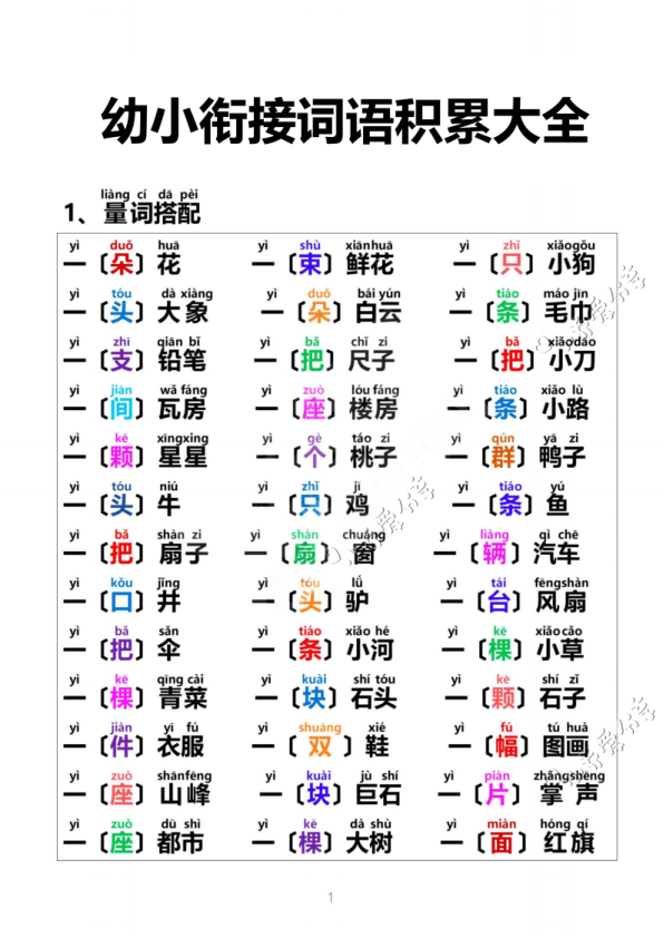 幼小衔接词语积累大全_-副本_纯图版
