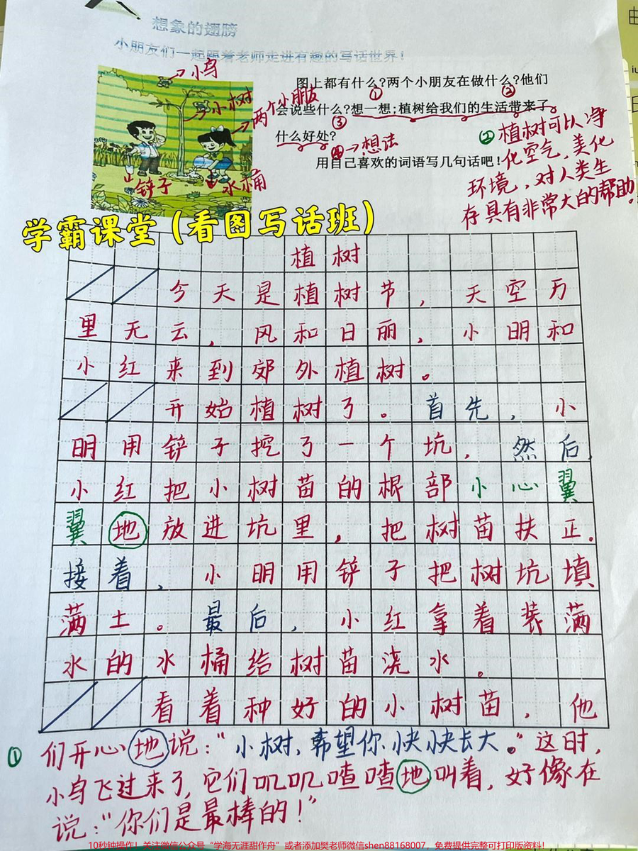 看图写话这样学_开学作文小能手非你莫属__一年级_二年级_看图写话__知识分享__家长收藏孩子受益