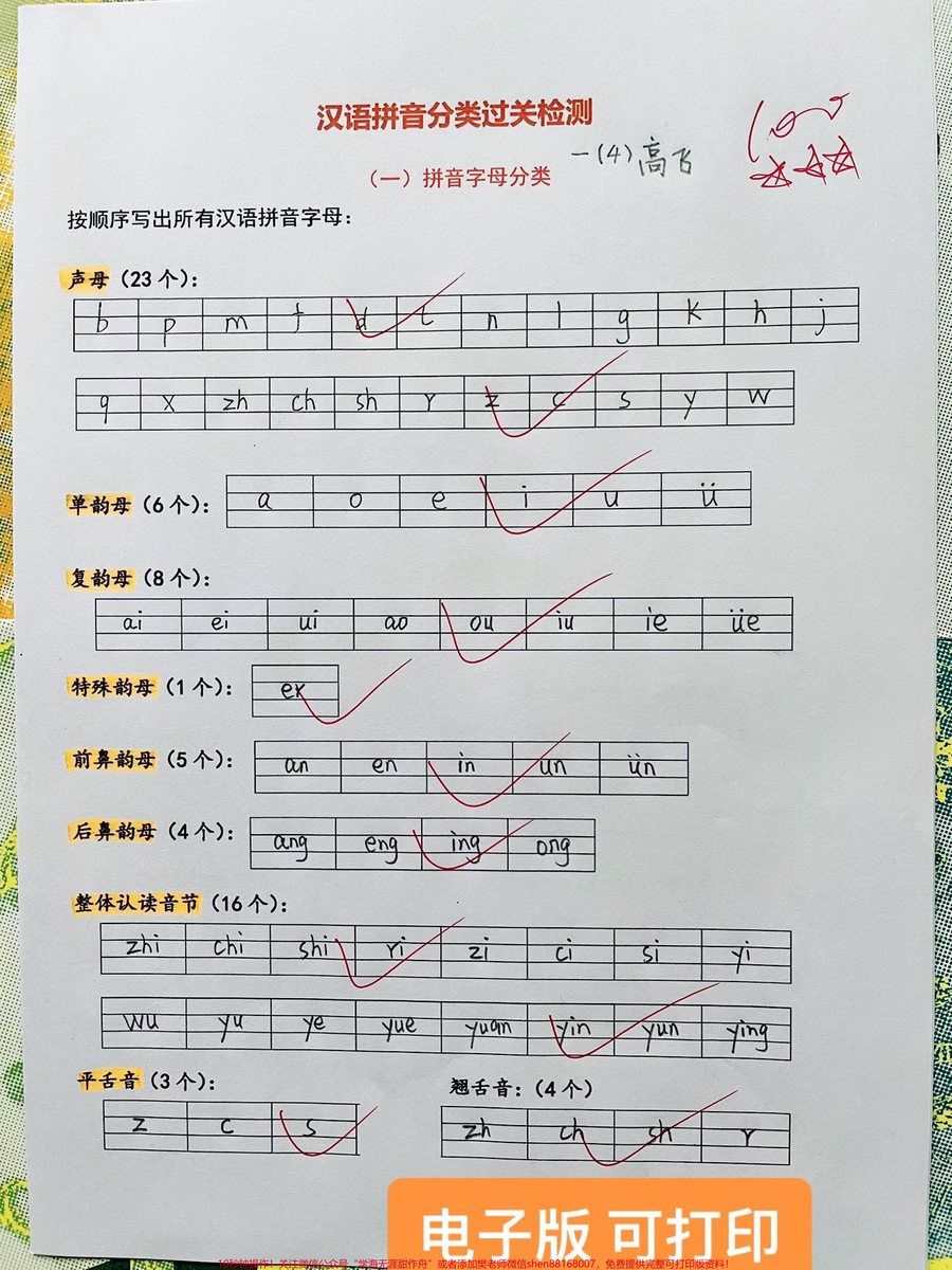 一年级语文难点汉语拼音过关检测卷_人教版_一年级上册语文汉语拼音分类过关测试卷_期中考试前多练练_一年级语文__一年级__一年级重点知识归纳__拼音__DOU_小助手