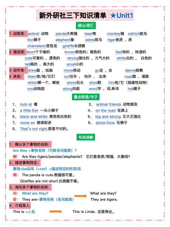 _新版_外研社三下英语知识清单_1_